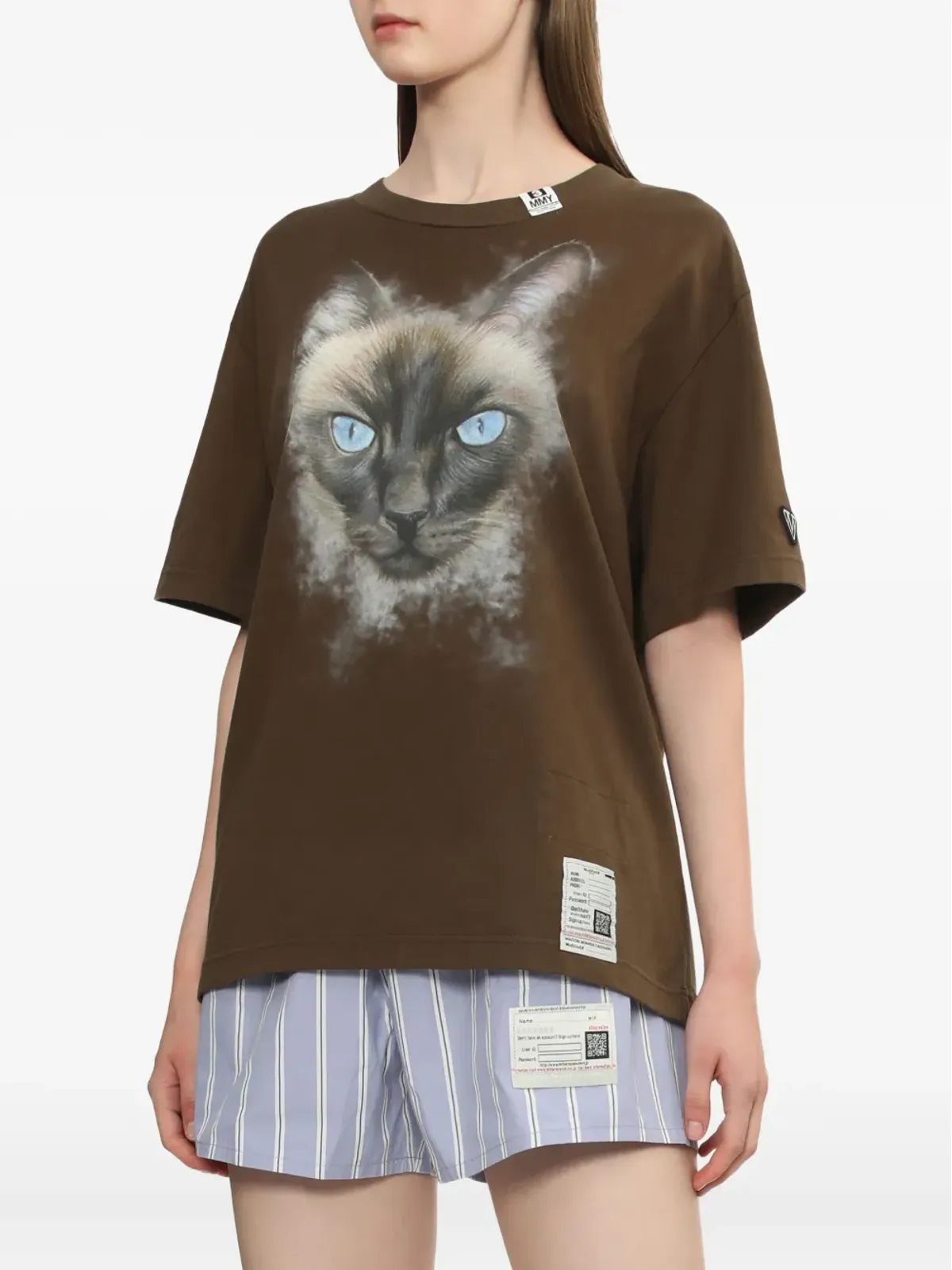 Maison MIHARA YASUHIRO 猫プリントコットンTシャツ - 画像3