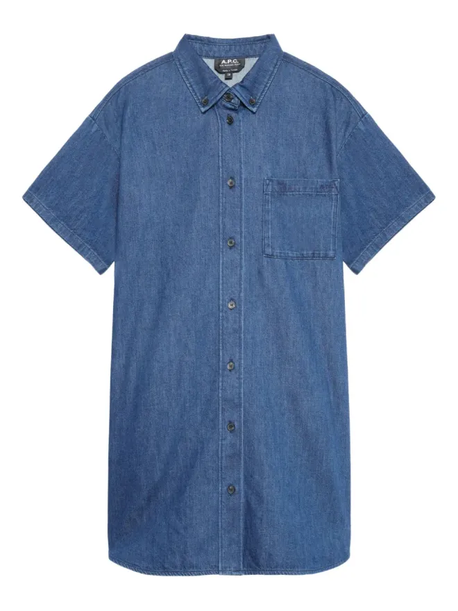 A.P.C. A.P.C. 半袖デニムシャツドレス - ブルーの商品画像