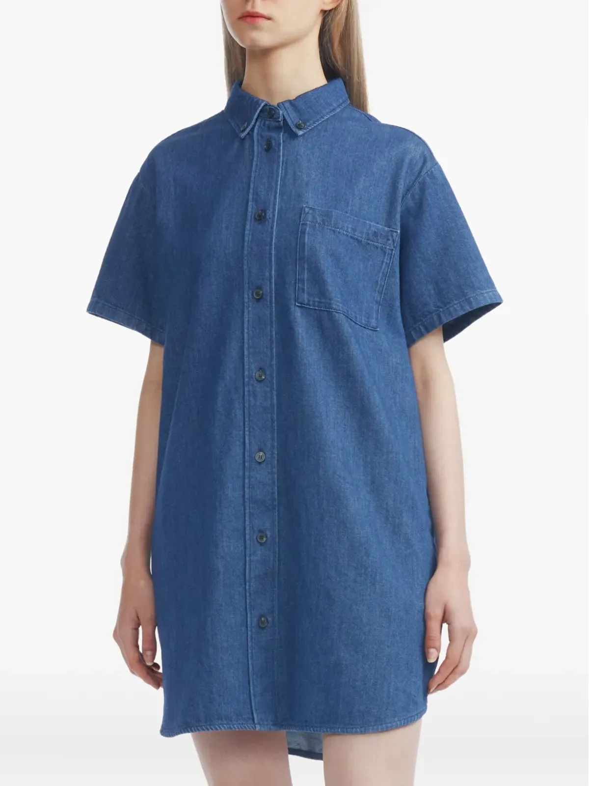 A.P.C. 半袖デニムシャツドレス - ブルー - 画像2