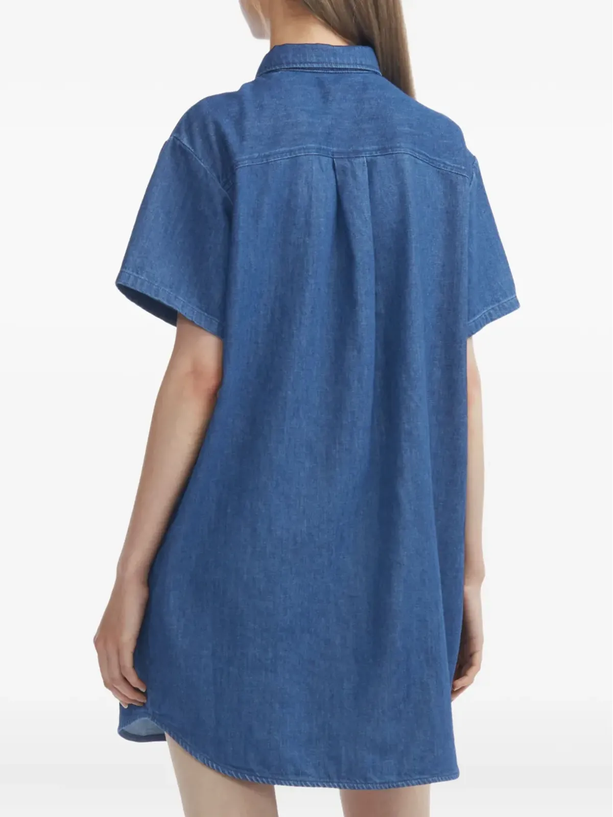 A.P.C. 半袖デニムシャツドレス - ブルー - 画像4