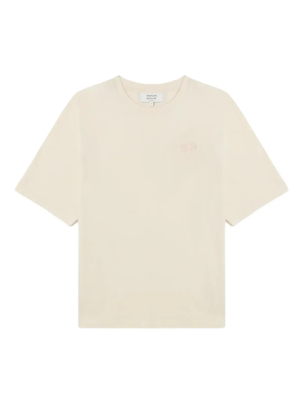 Maison Kitsuné 刺繍入りコットンTシャツ - 画像1