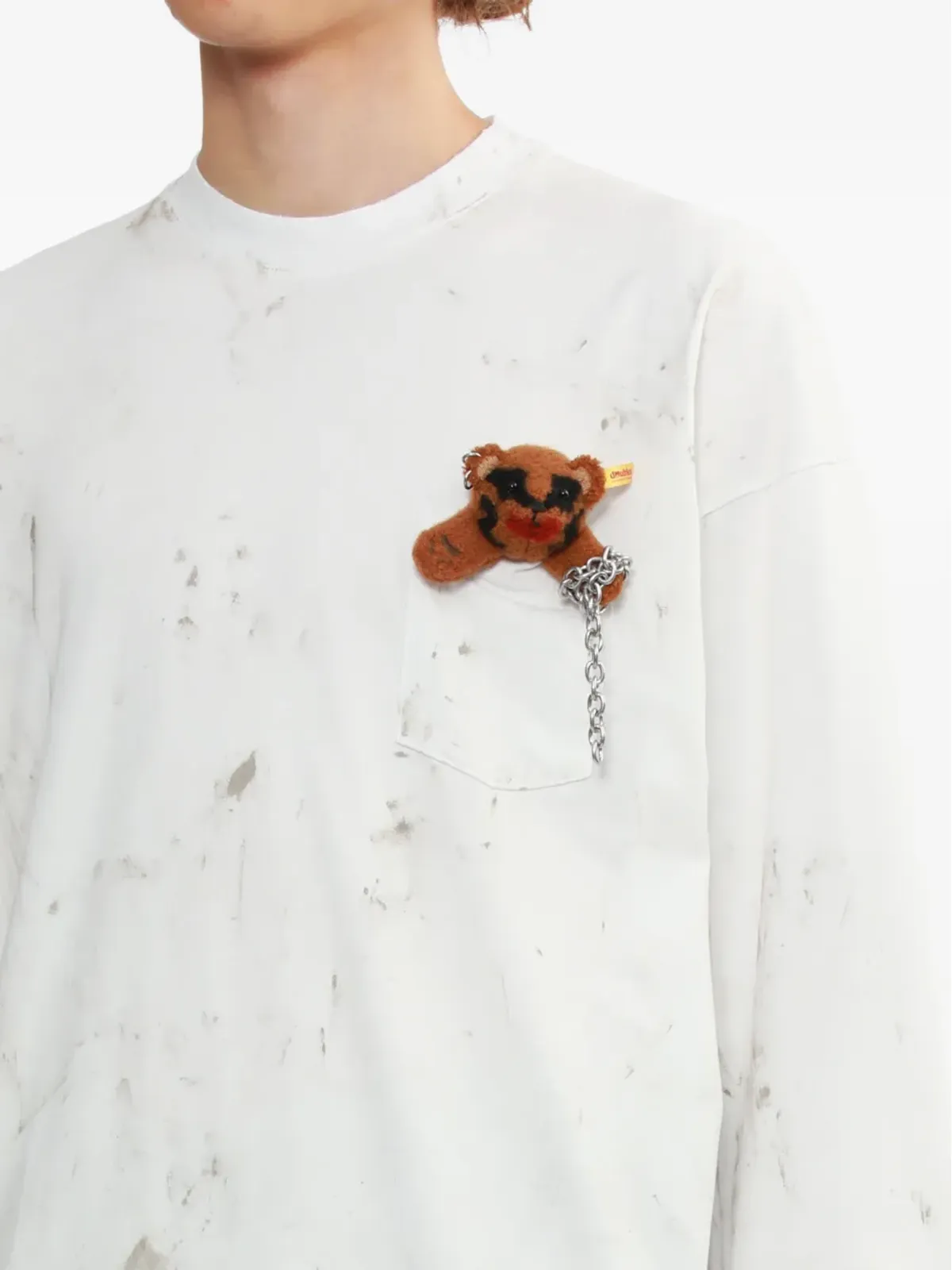 Doublet ポケット付きテディ長袖Tシャツ - 画像5