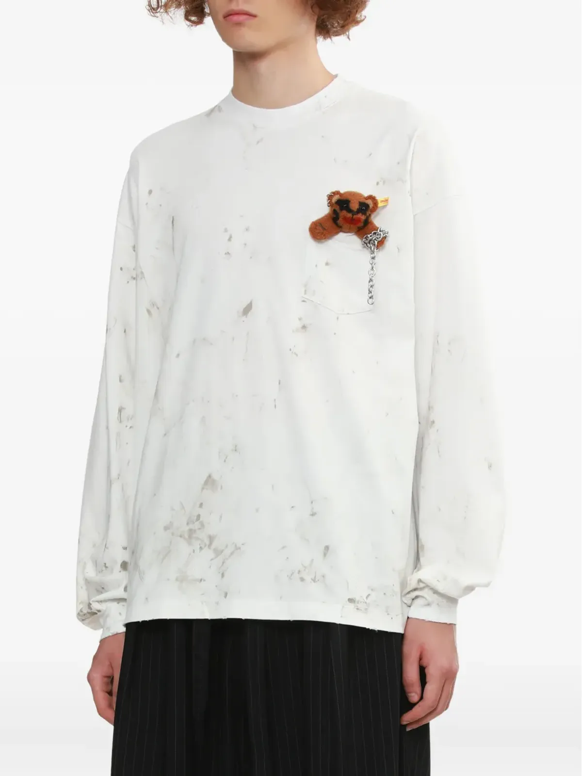 Doublet ポケット付きテディ長袖Tシャツ - 画像3