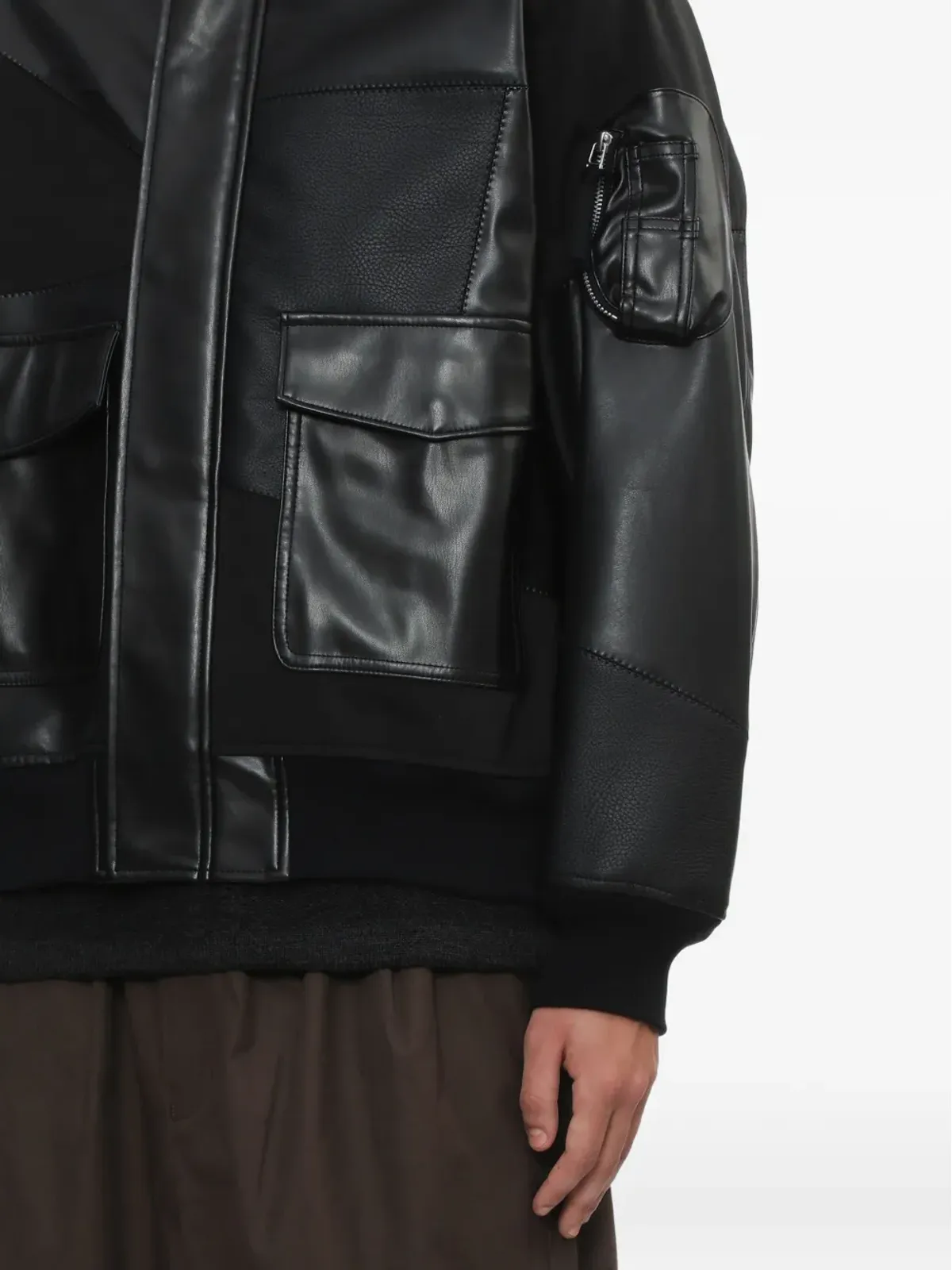 Comme des Garçons Homme パッチワークパネルドジャケット - 画像5