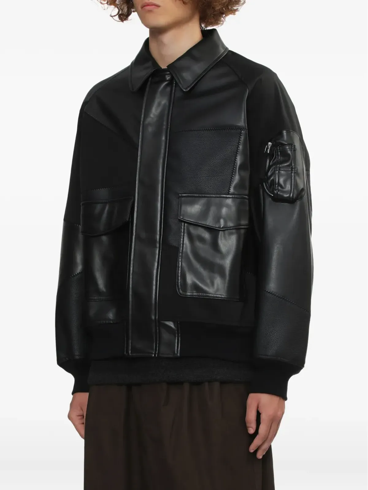 Comme des Garçons Homme パッチワークパネルドジャケット - 画像3