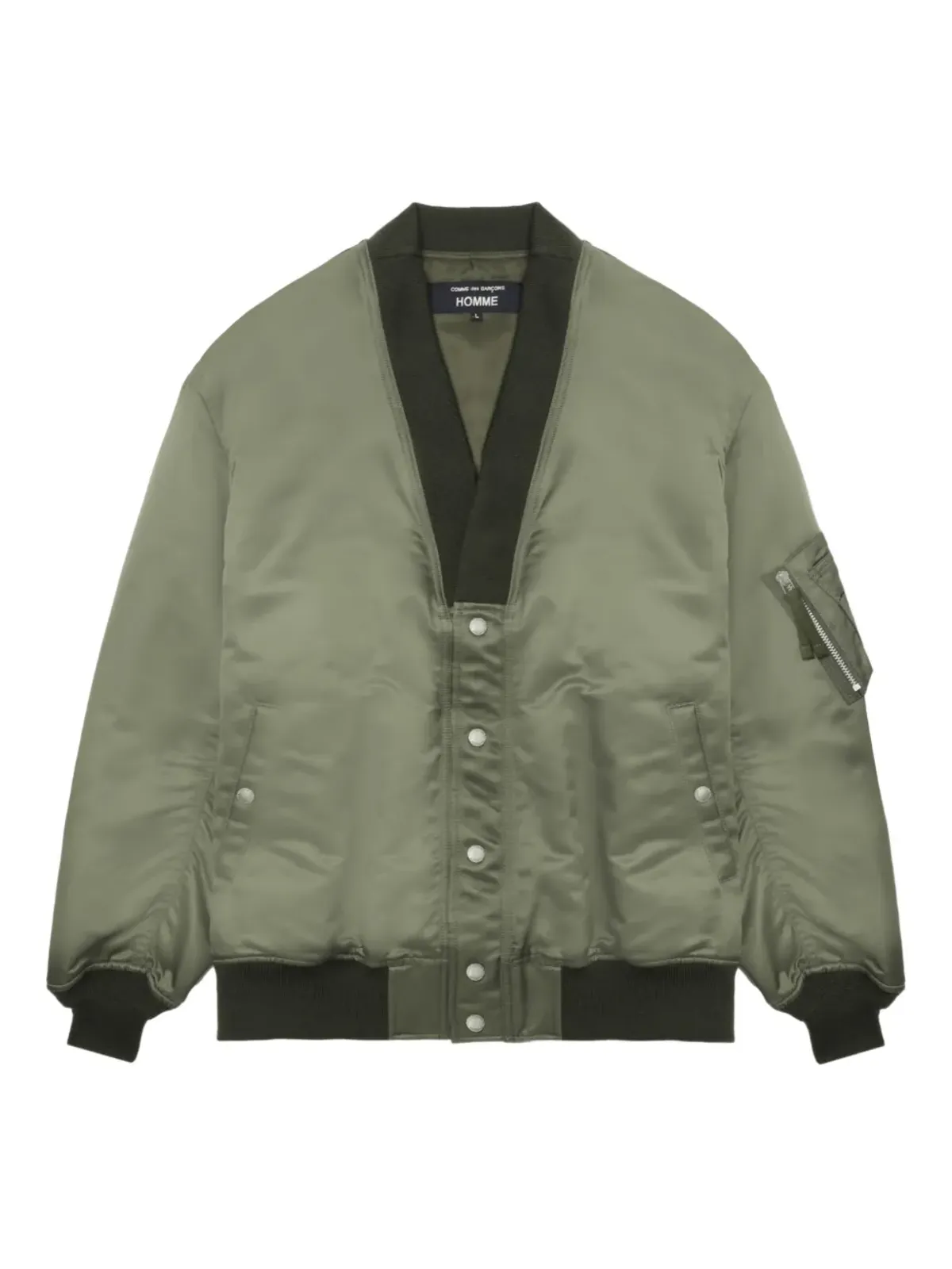 Comme des Garçons Homme Vネック ボンバー ジャケット - 画像1