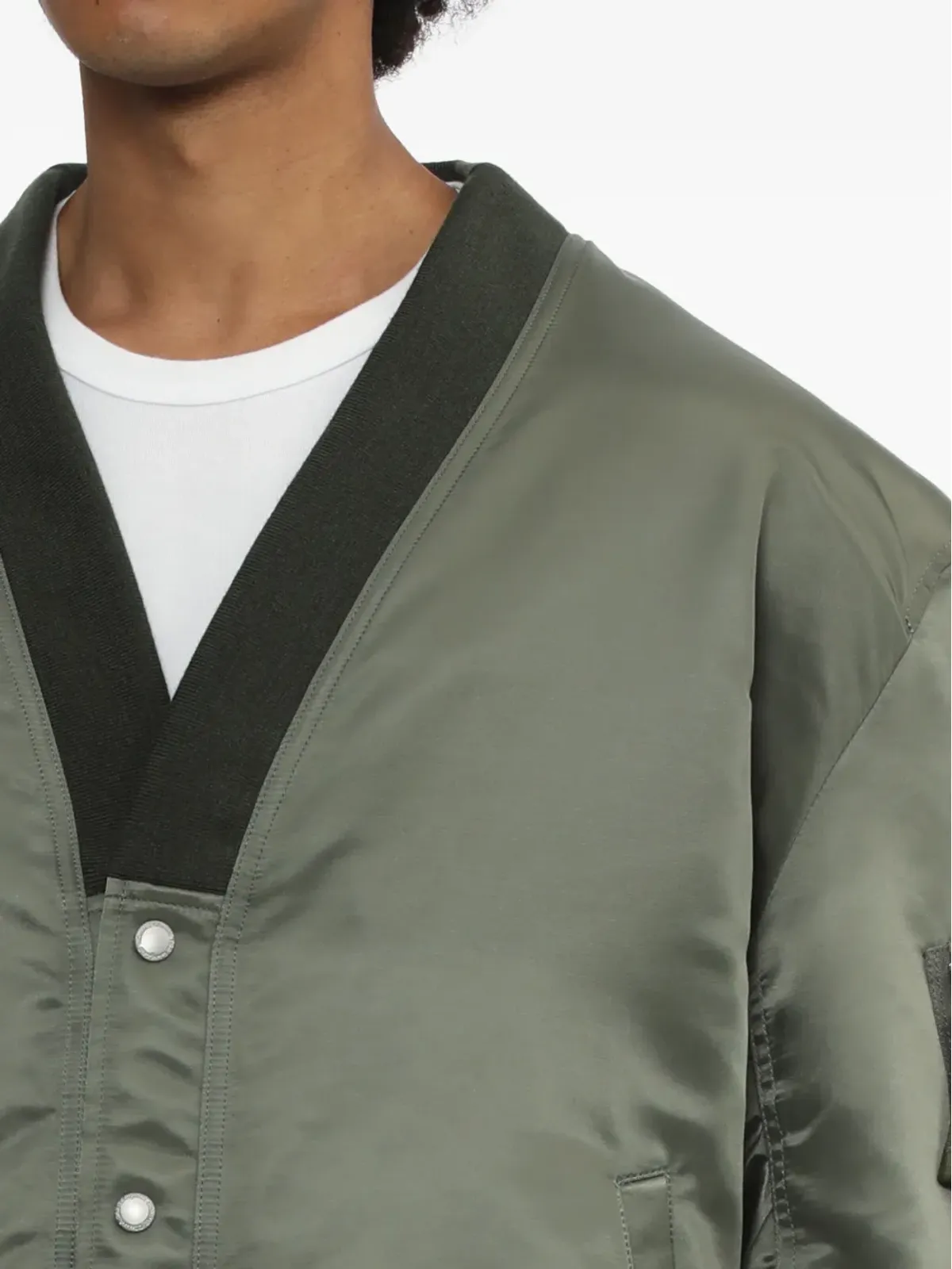 Comme des Garçons Homme Vネック ボンバー ジャケット - 画像5