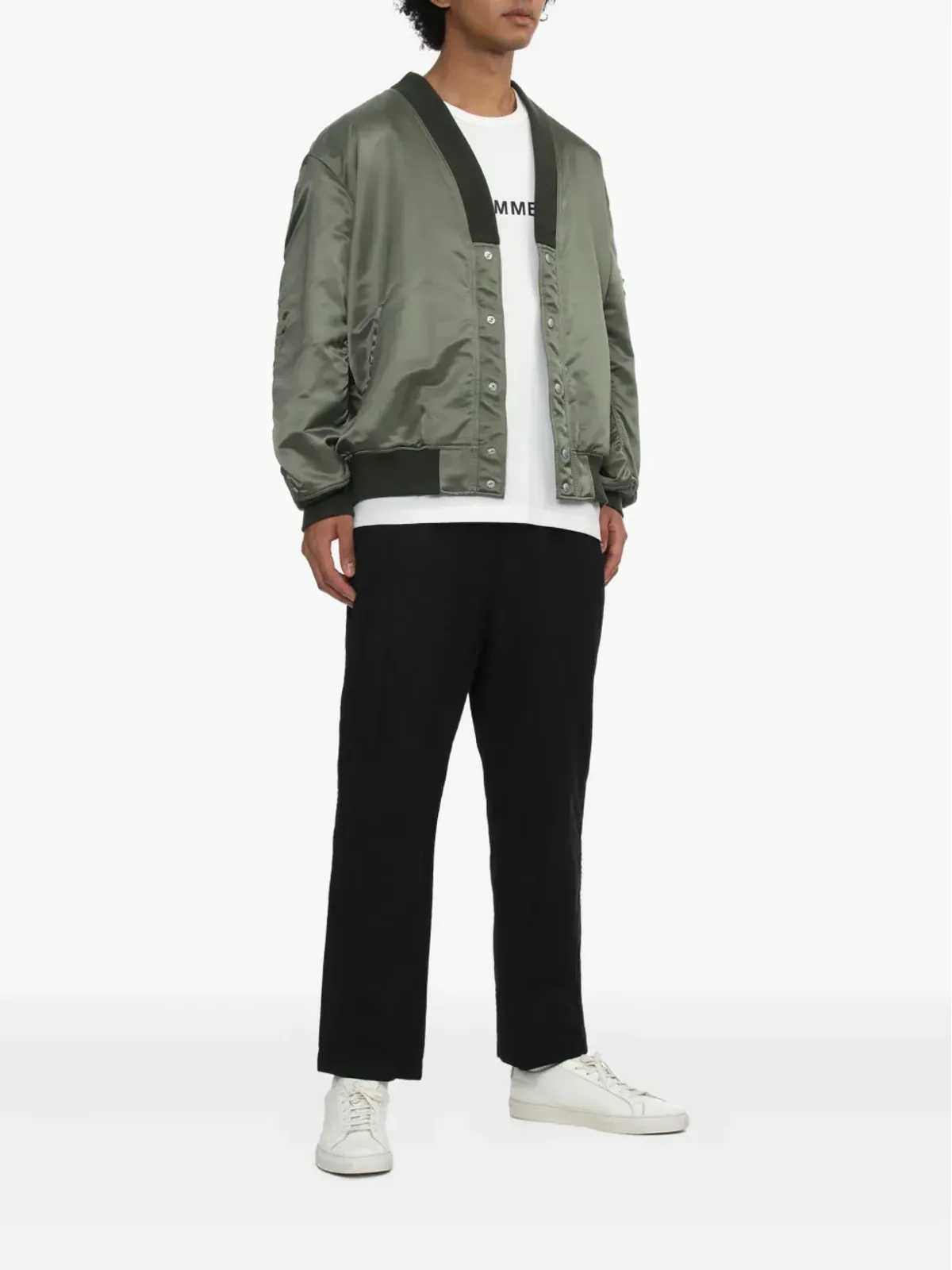 Comme des Garçons Homme Vネック ボンバー ジャケット - 画像2