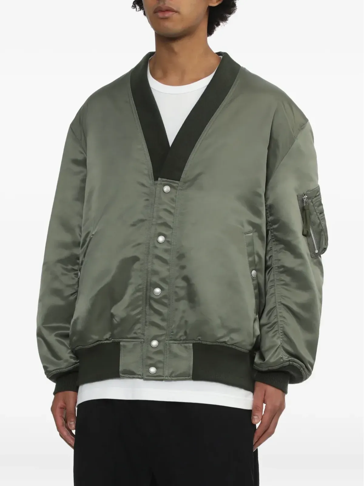Comme des Garçons Homme Vネック ボンバー ジャケット - 画像3