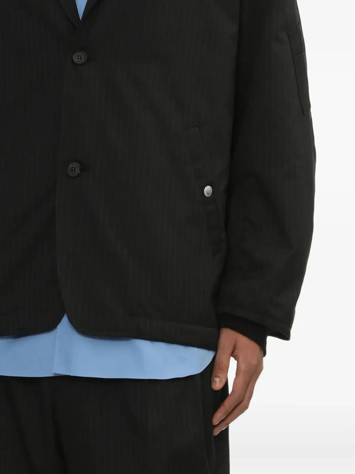 Comme des Garçons Homme ピンストライプ三つボタンジャケット - 画像5