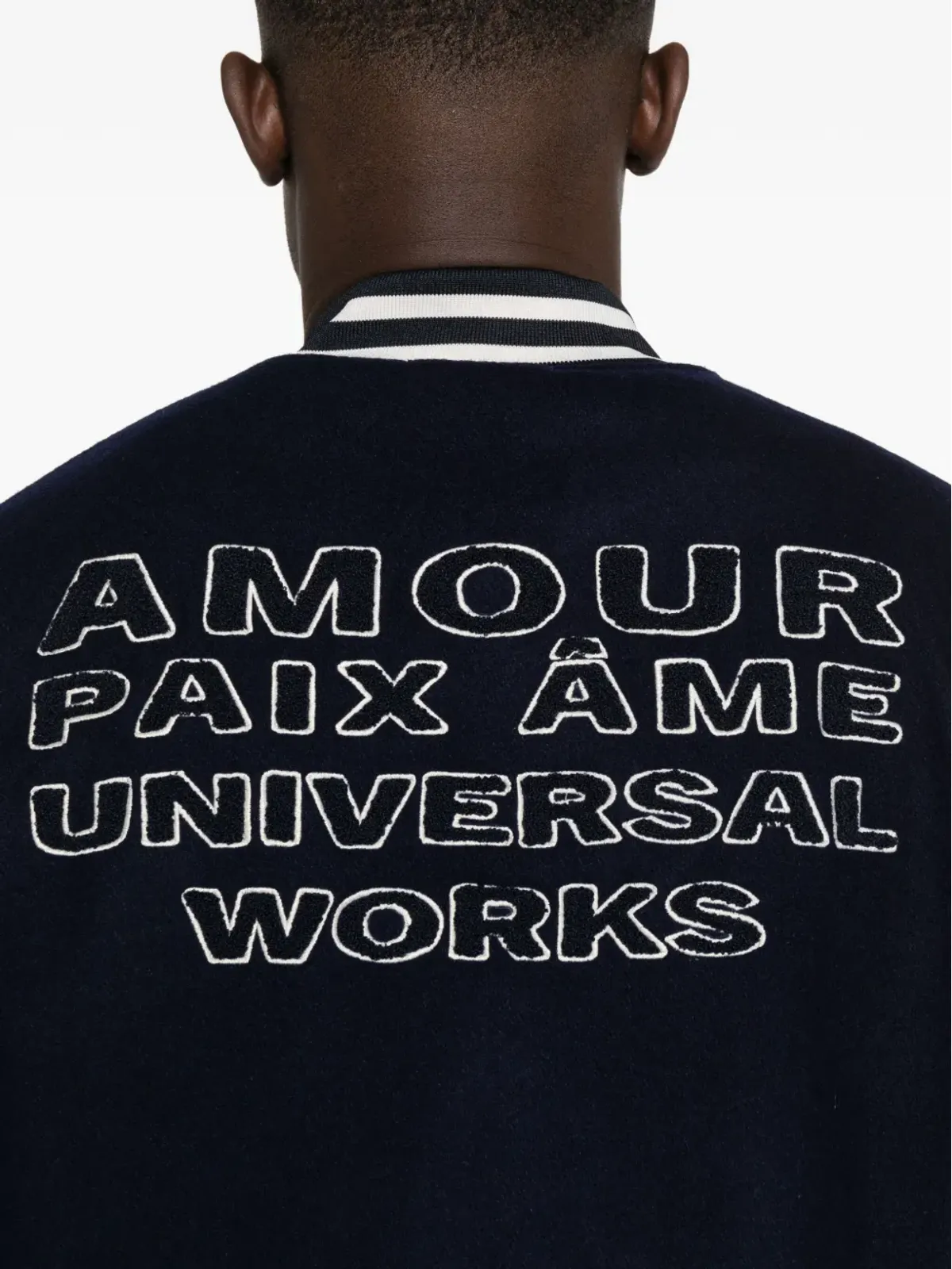 Universal Works 数字刺繍入りリブ編み袖口ジャケット - 画像5