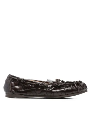 P.A.R.O.S.H. embossed leather loafers - Brown - サムネイル1