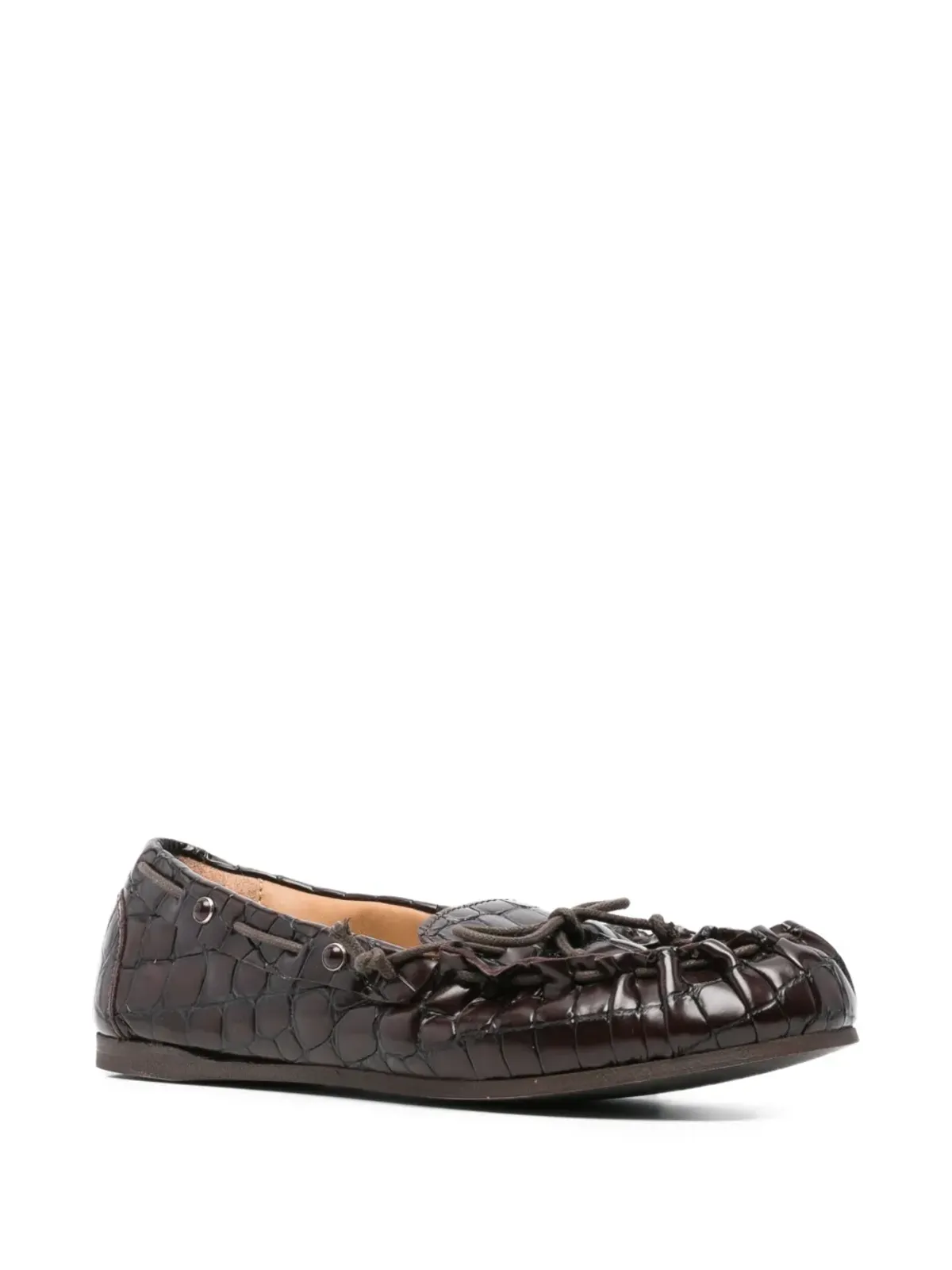 P.A.R.O.S.H. embossed leather loafers - Brown - 画像2