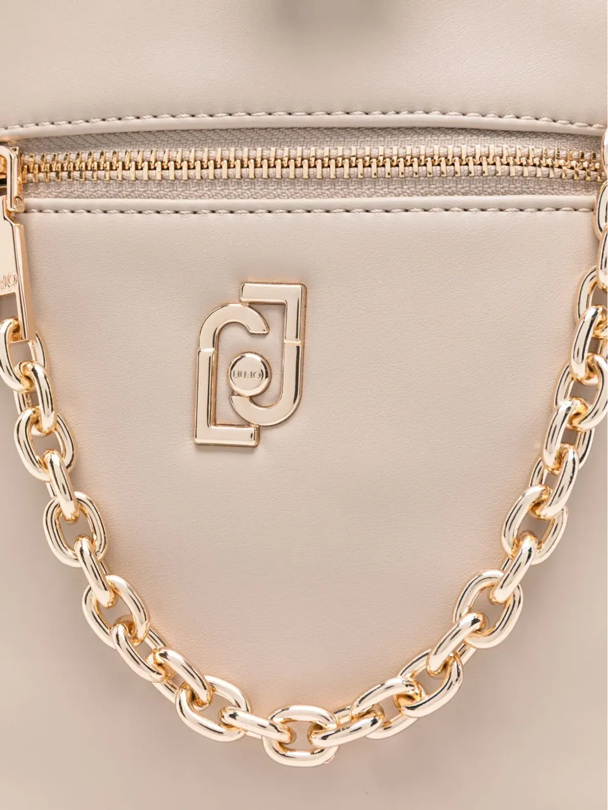 LIU JO チェーンディテール ドローストリング バケットバッグ - 画像3