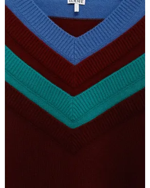 LOEWE Vネックストライプセーター - サムネイル3