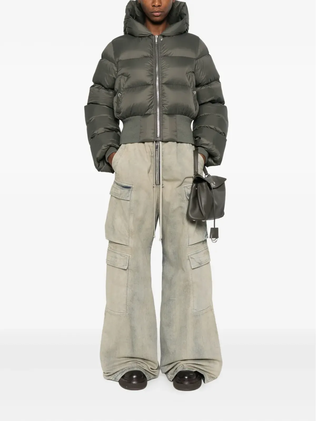 Rick Owens DRKSHDW カーゴポケット付きドローストリングジーンズ - 画像2