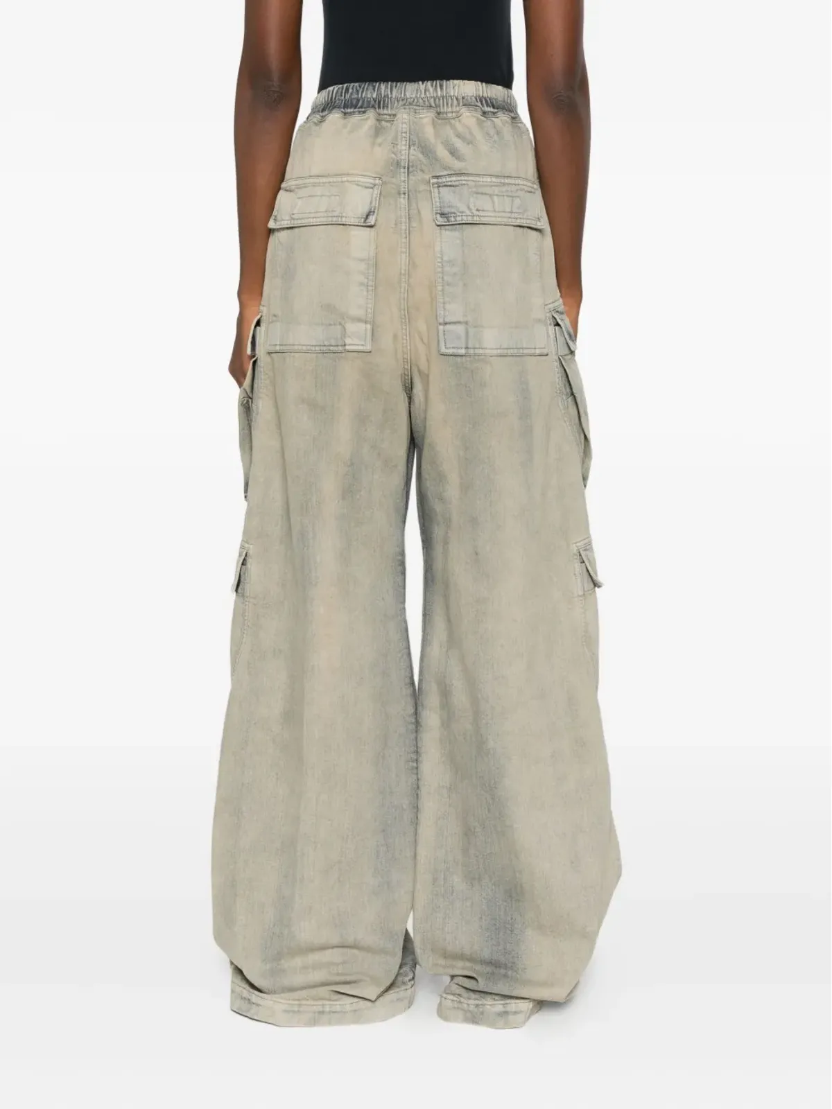 Rick Owens DRKSHDW カーゴポケット付きドローストリングジーンズ - 画像4