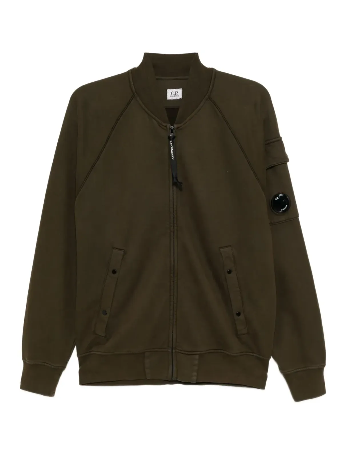 C.P. Company fleece bomber jacket - Green - 画像1