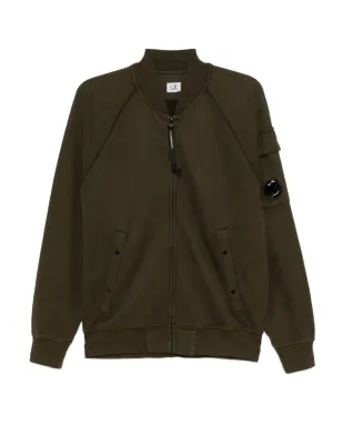 C.P. Company fleece bomber jacket - Green - サムネイル1