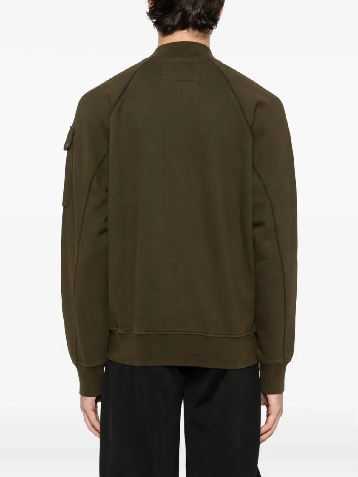 C.P. Company fleece bomber jacket - Green - 画像4