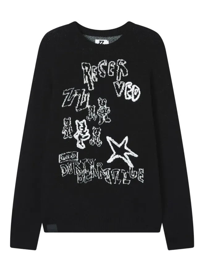izzue izzue グラフィックプリント クルーネックセーターの商品画像