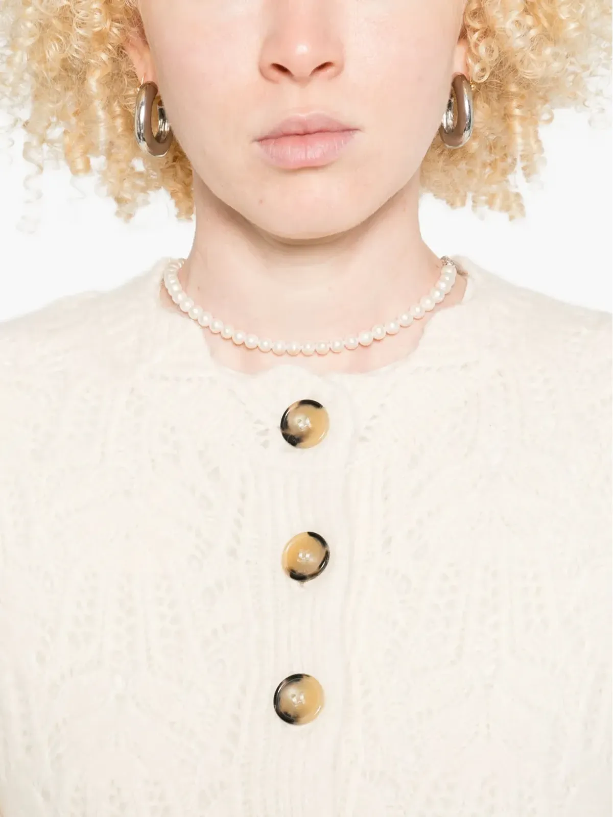 MARANT ÉTOILE ボタンフロントのオープンニットカーディガン - Neutrals - 画像5
