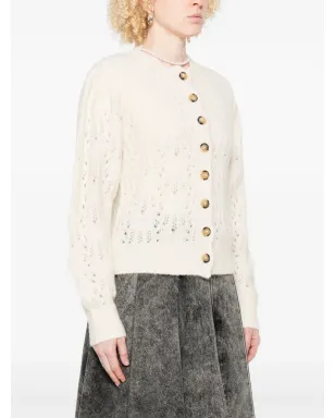 MARANT ÉTOILE ボタンフロントのオープンニットカーディガン - Neutrals - サムネイル3