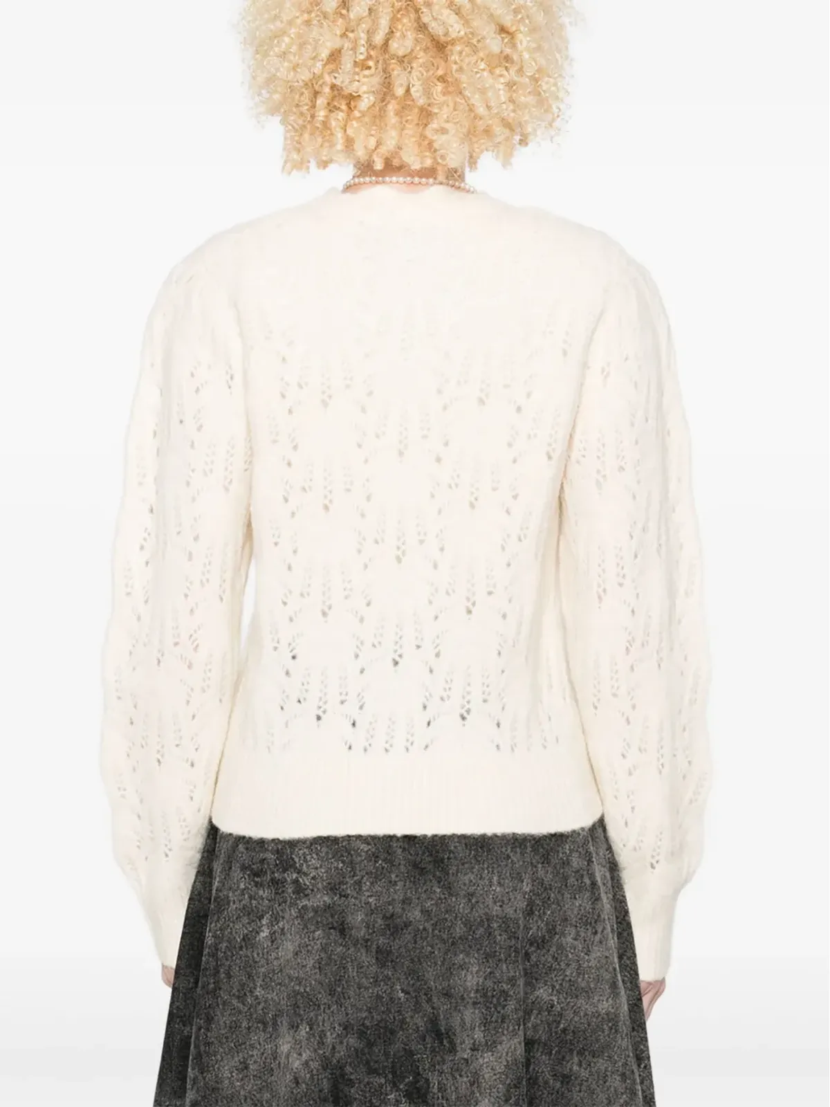 MARANT ÉTOILE ボタンフロントのオープンニットカーディガン - Neutrals - 画像4