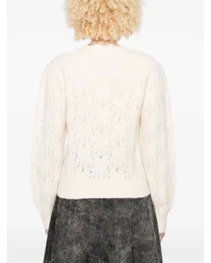 MARANT ÉTOILE ボタンフロントのオープンニットカーディガン - Neutrals - サムネイル4