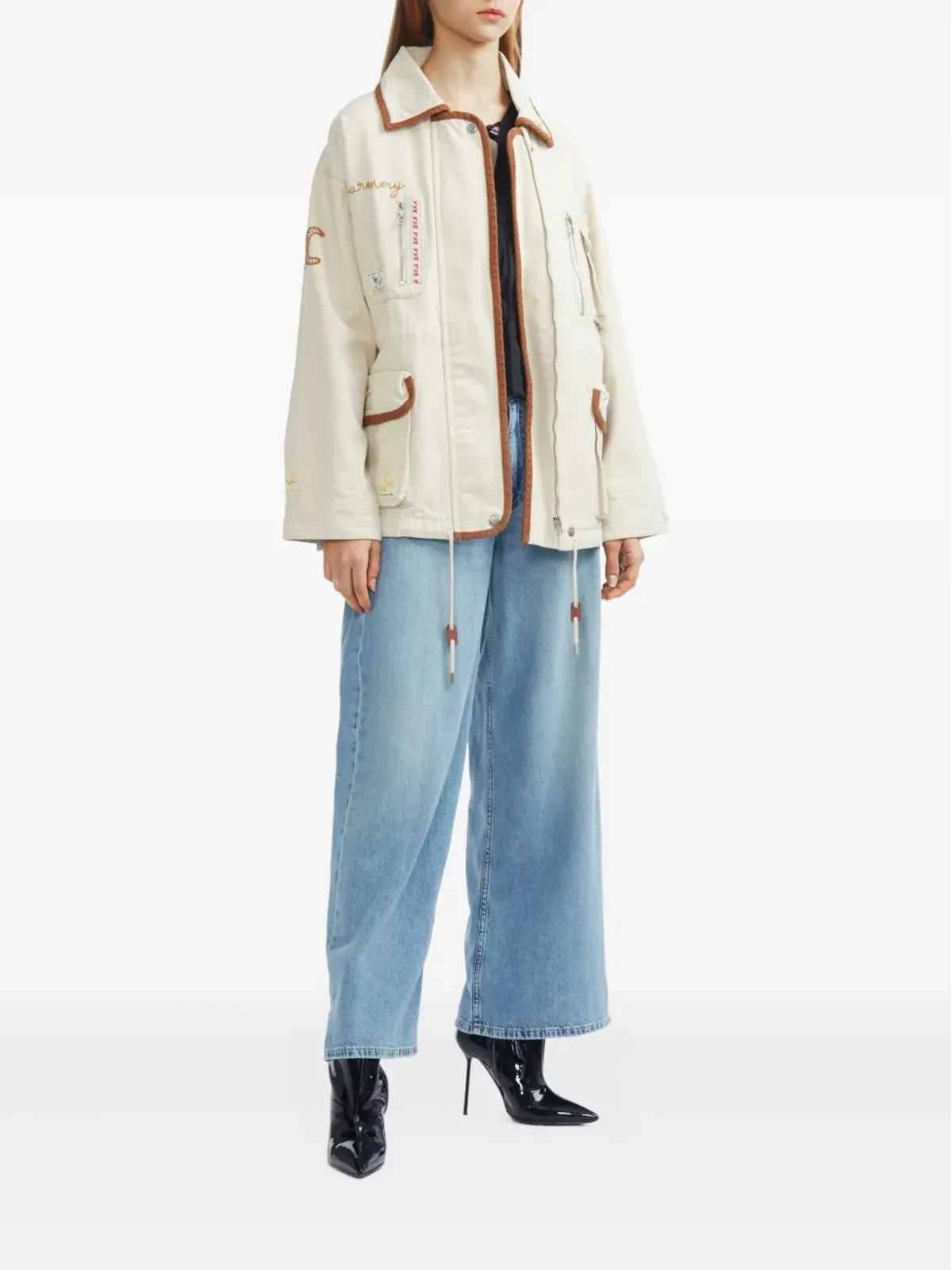 rag & bone ファイブポケット・ワイドレッグジーンズ - 画像2