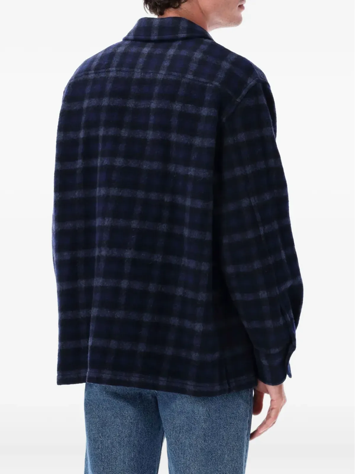 A.P.C. チェック柄ウールシャツ - 画像2