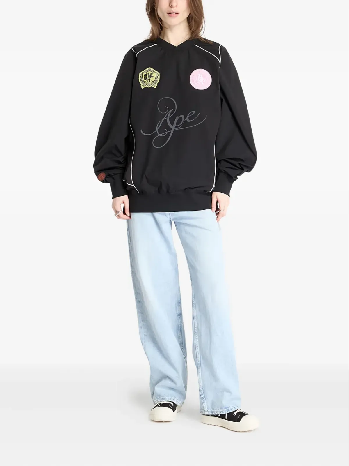 A BATHING APE® マルチパッチ プルオーバー - ブラック - 画像2