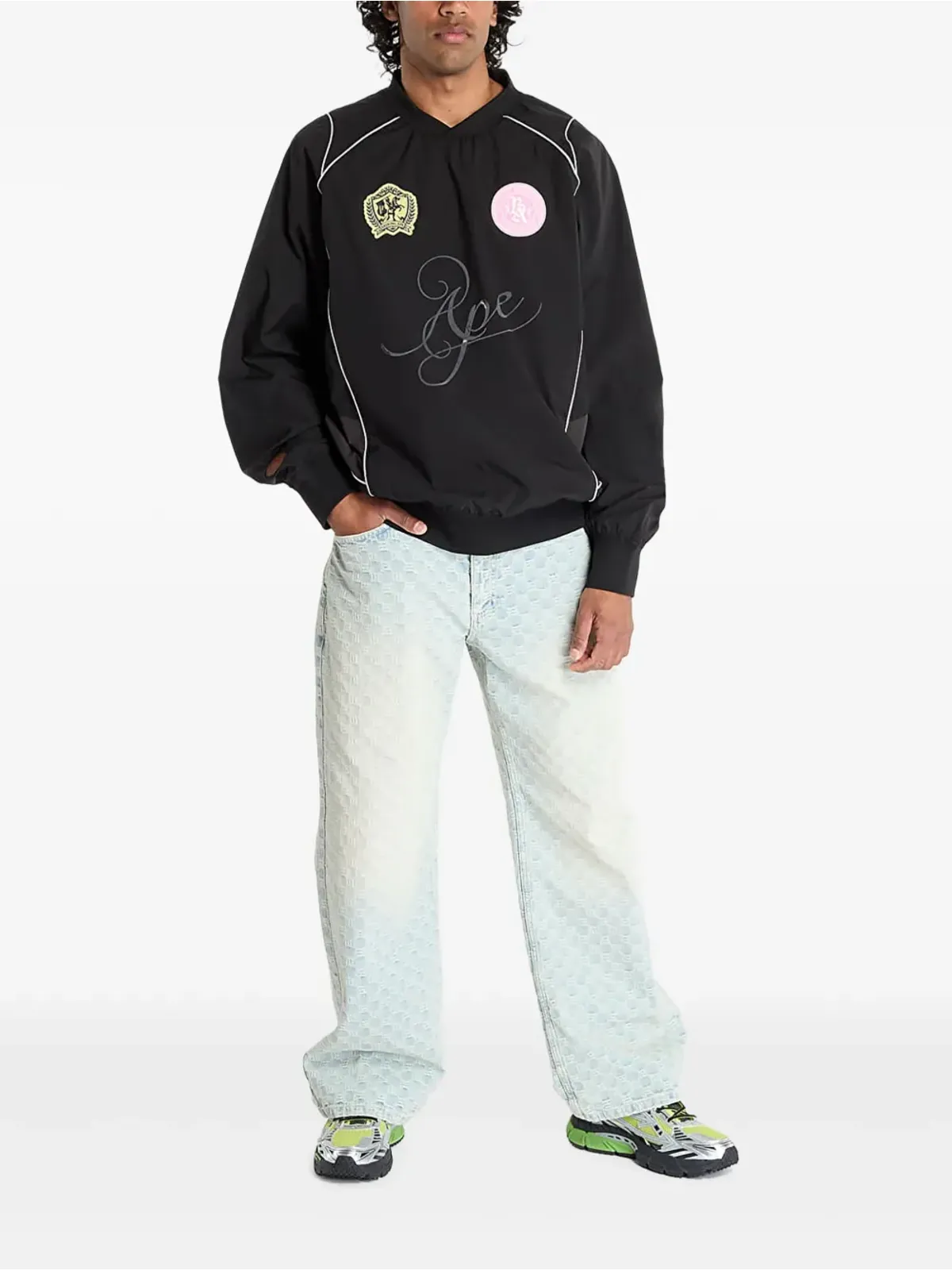 A BATHING APE® マルチパッチ プルオーバー - ブラック - 画像3