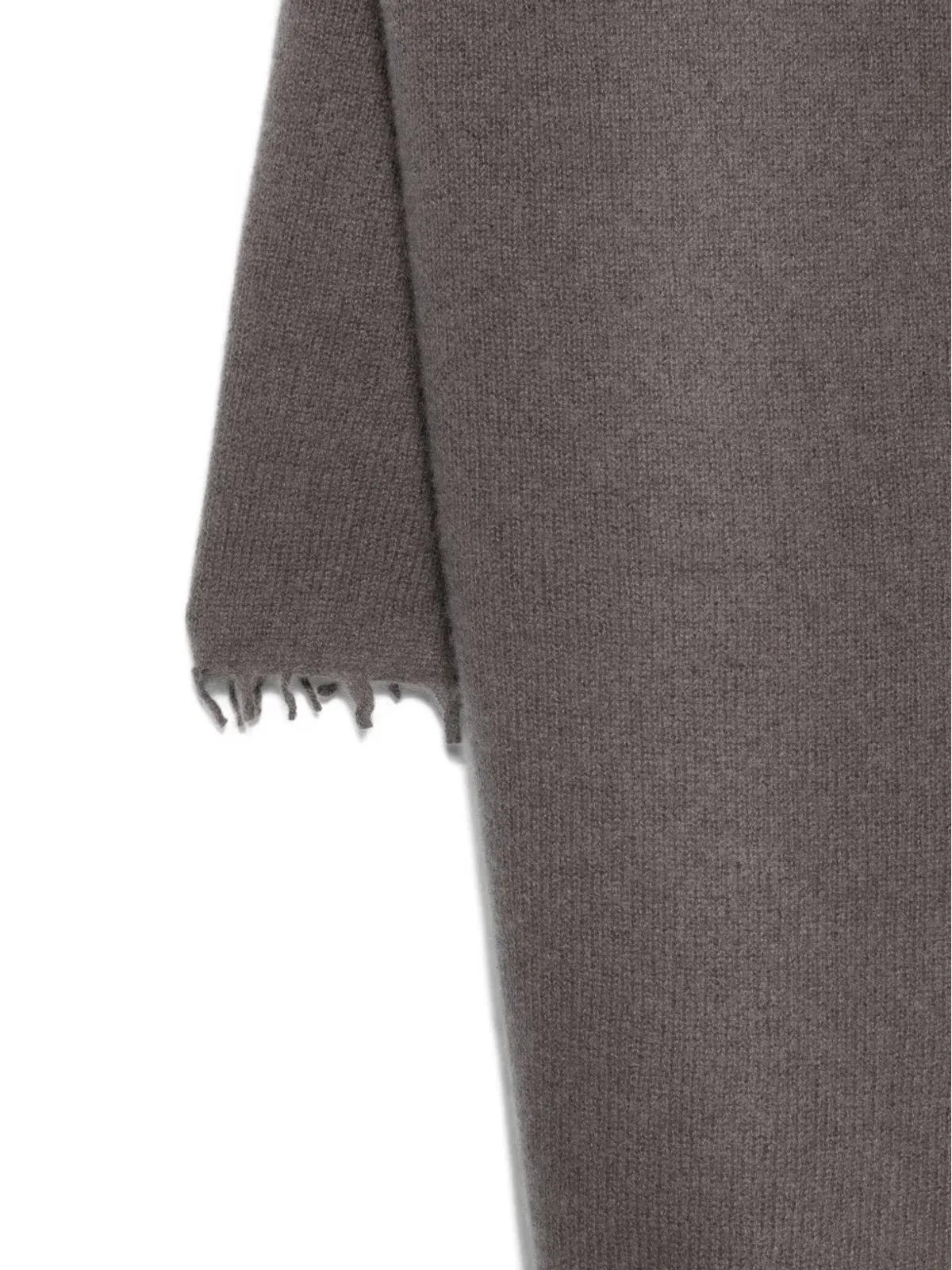 Liska フリンジエッジ カシミヤスカーフ - グレー - 画像2