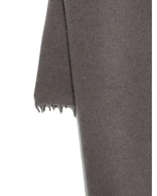 Liska フリンジエッジ カシミヤスカーフ - グレー - サムネイル2