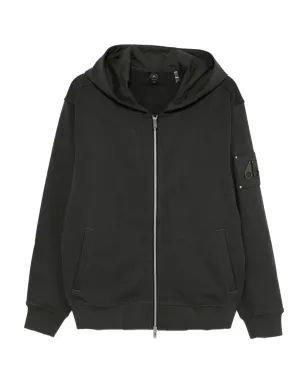 Moose Knuckles ロゴプレート付きコットンフーディ - グレー - サムネイル1