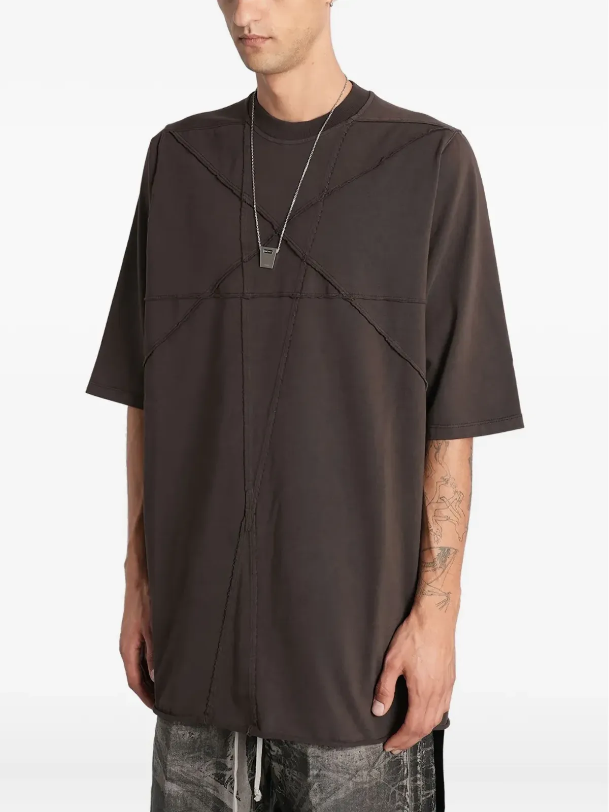 Rick Owens DRKSHDW シームディテリング Tシャツ - 画像3