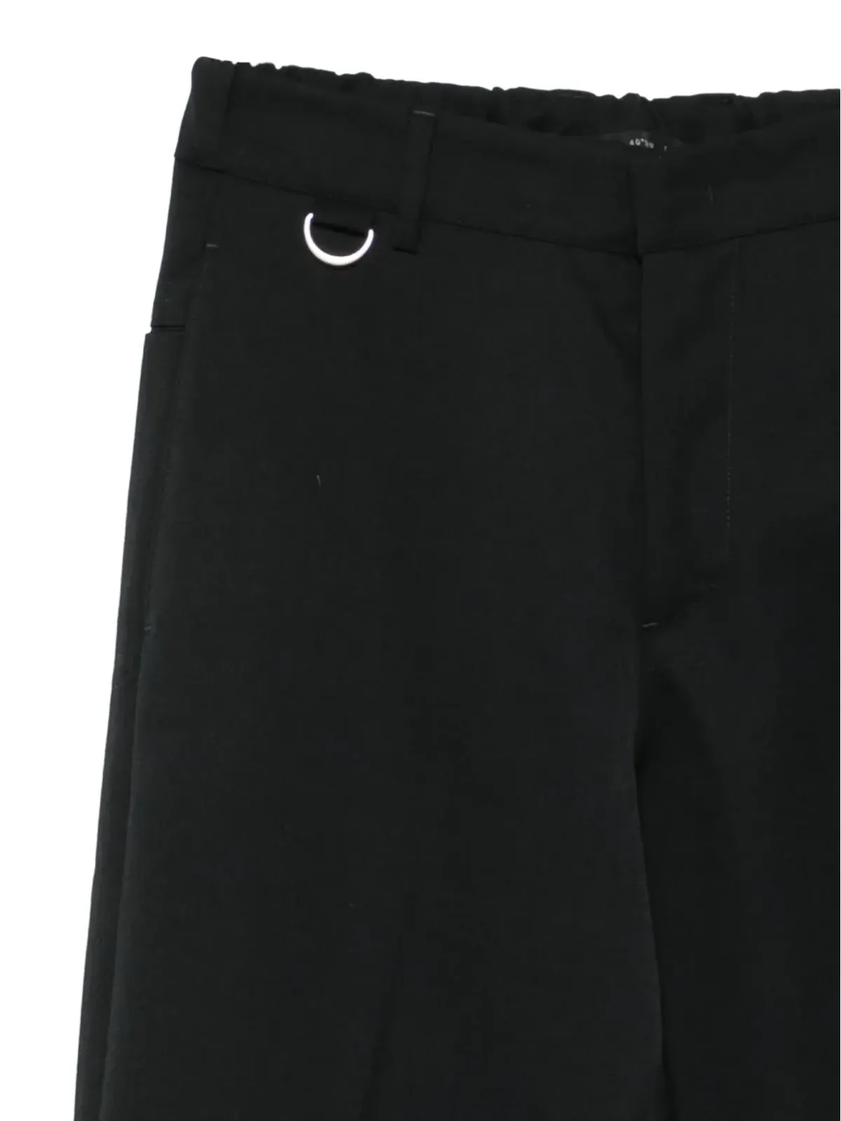 Low Brand リングディテール ストレートレッグ トラウザー - ブラック - 画像3