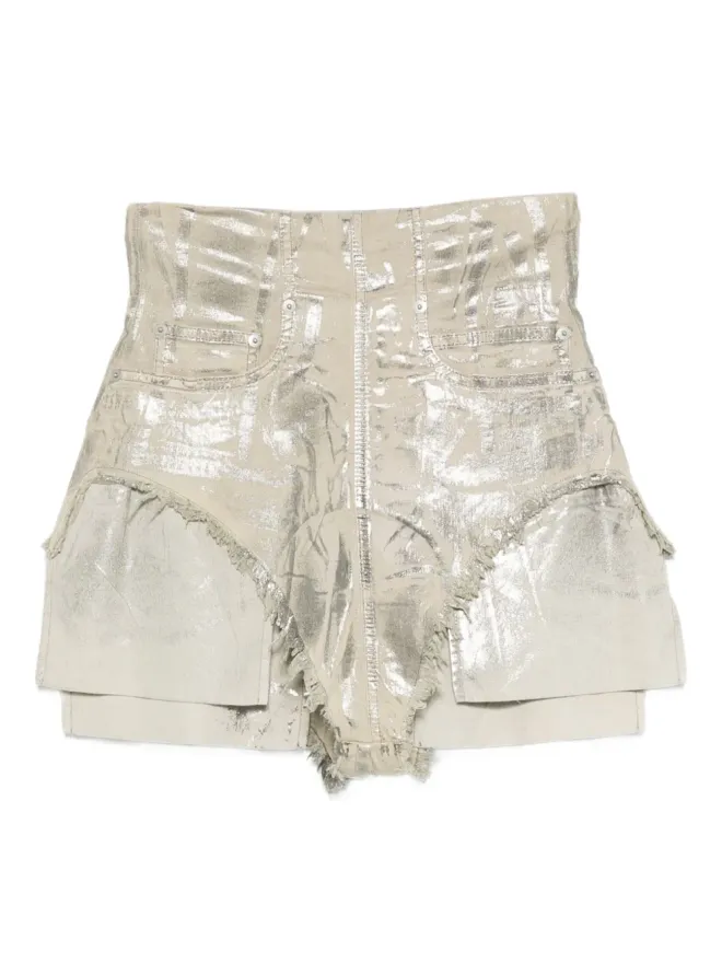 Rick Owens DRKSHDW Rick Owens DRKSHDW メタリックフリンジショーツの商品画像