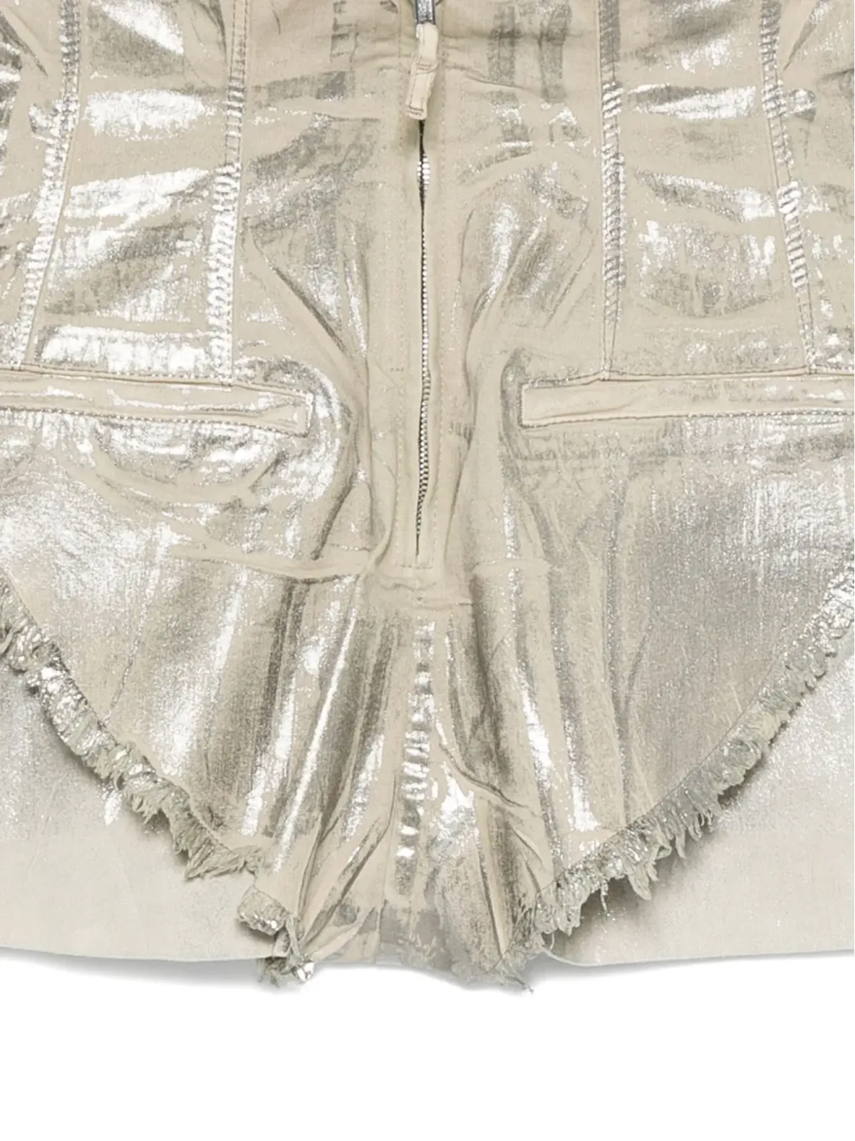 Rick Owens DRKSHDW メタリックフリンジショーツ - 画像3