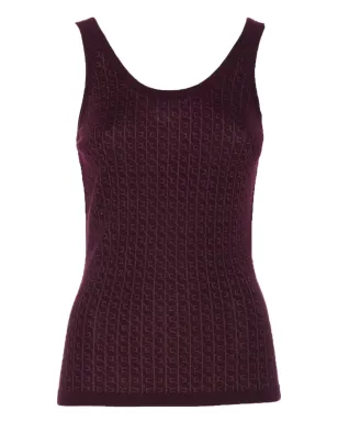 Elisabetta Franchi logo-print sleeveless top - Red - サムネイル1