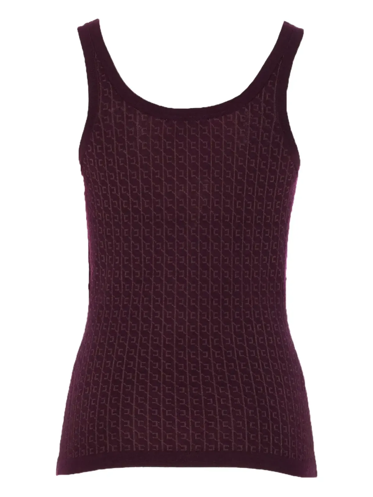 Elisabetta Franchi logo-print sleeveless top - Red - 画像2