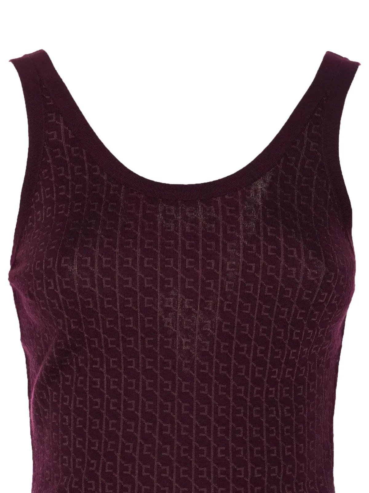 Elisabetta Franchi logo-print sleeveless top - Red - 画像3