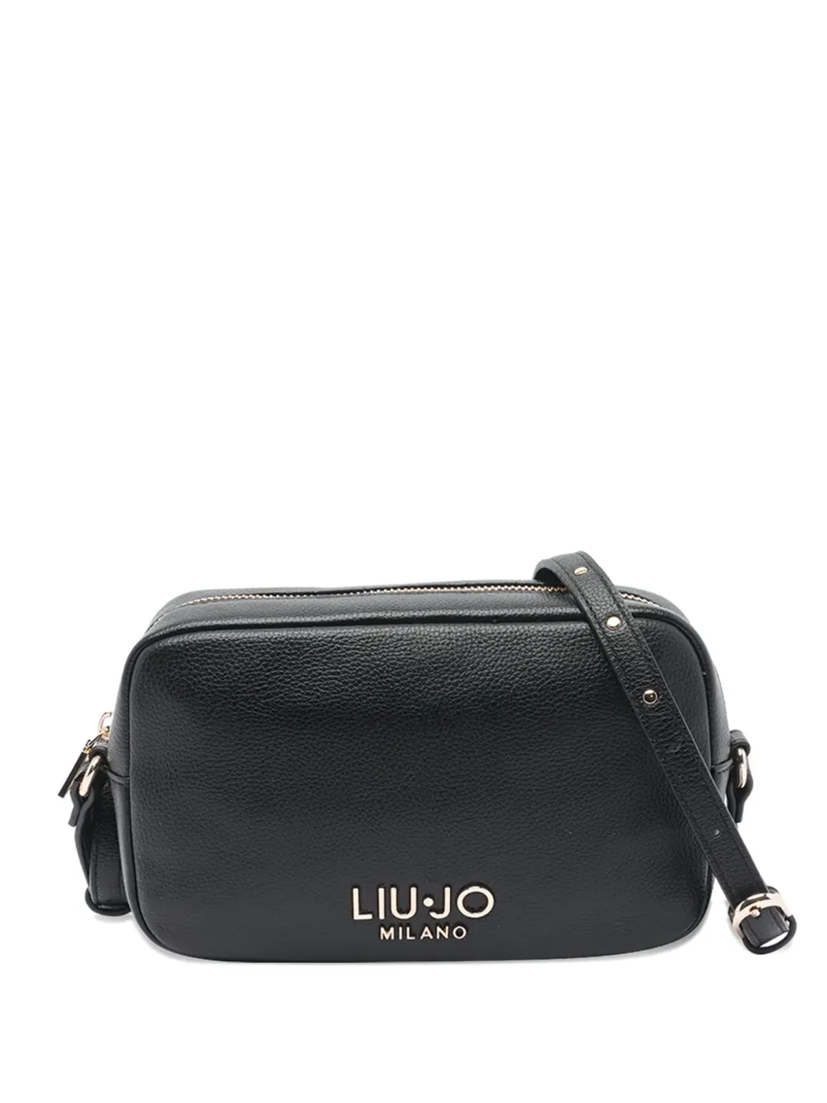 LIU JO スモール ロゴプレート ジップトップ ショルダーバッグ - 画像1