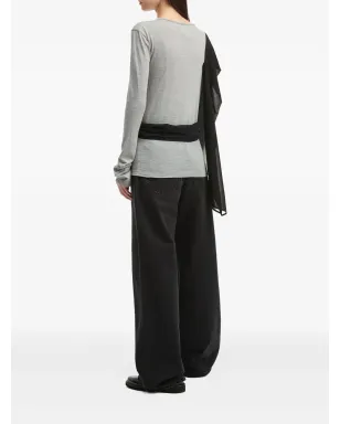 MM6 Maison Margiela ドレープパネル長袖トップス - サムネイル4