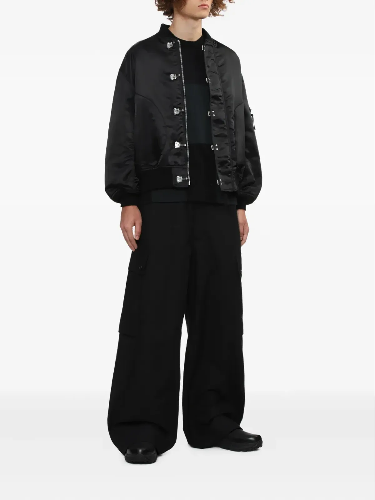 Comme des Garçons Homme サテン仕上げボンバージャケット - 画像2