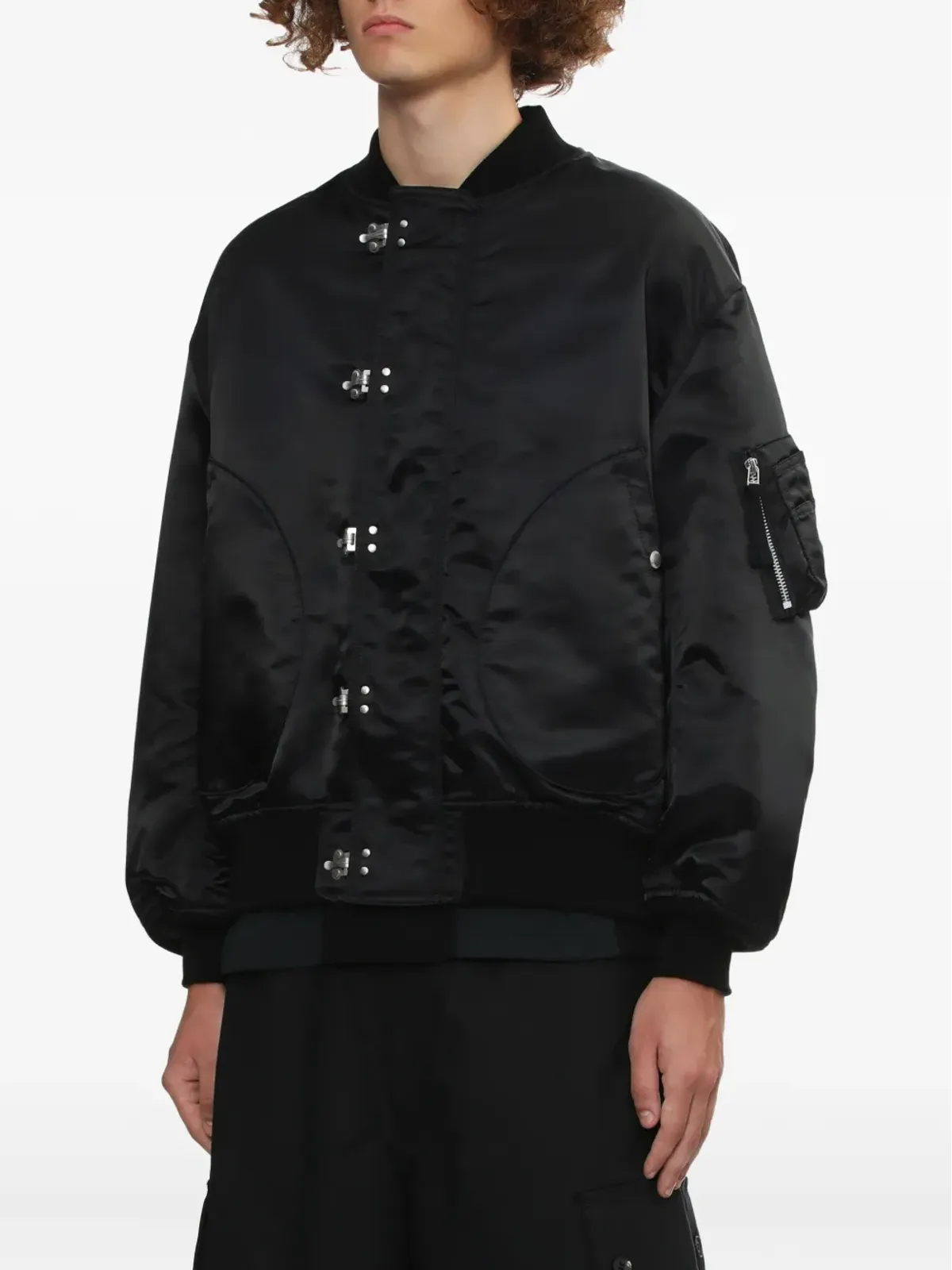 Comme des Garçons Homme サテン仕上げボンバージャケット - 画像3