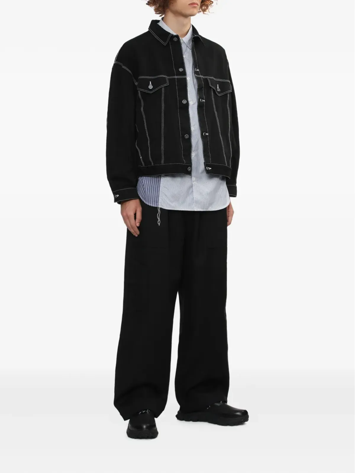 Comme des Garçons Homme コントラストステッチデニムジャケット - 画像2
