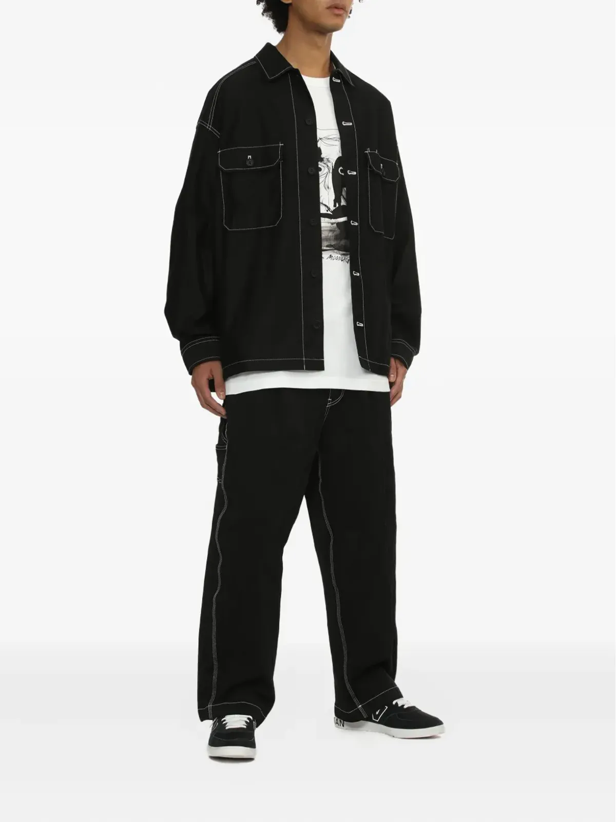 Comme des Garçons Homme コントラストステッチパンツ - 画像2