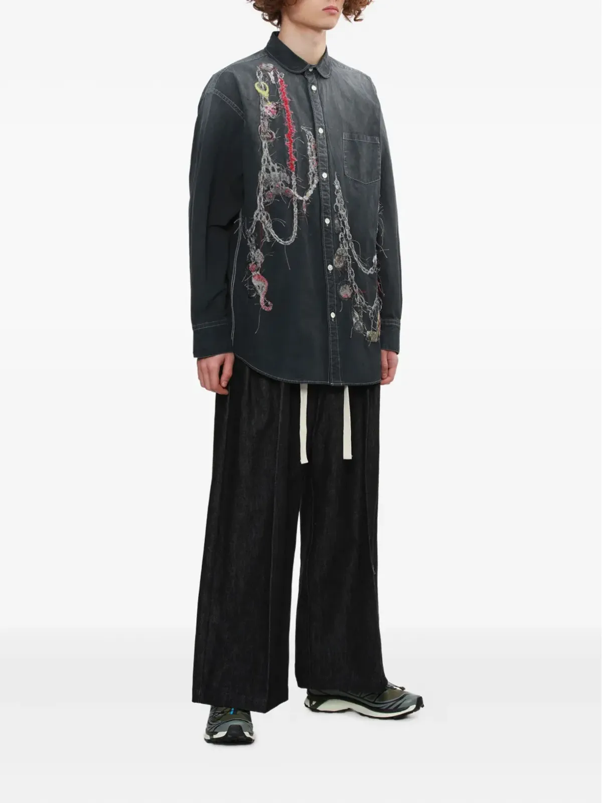 Doublet チェーン装飾コットンシャツ - 画像2